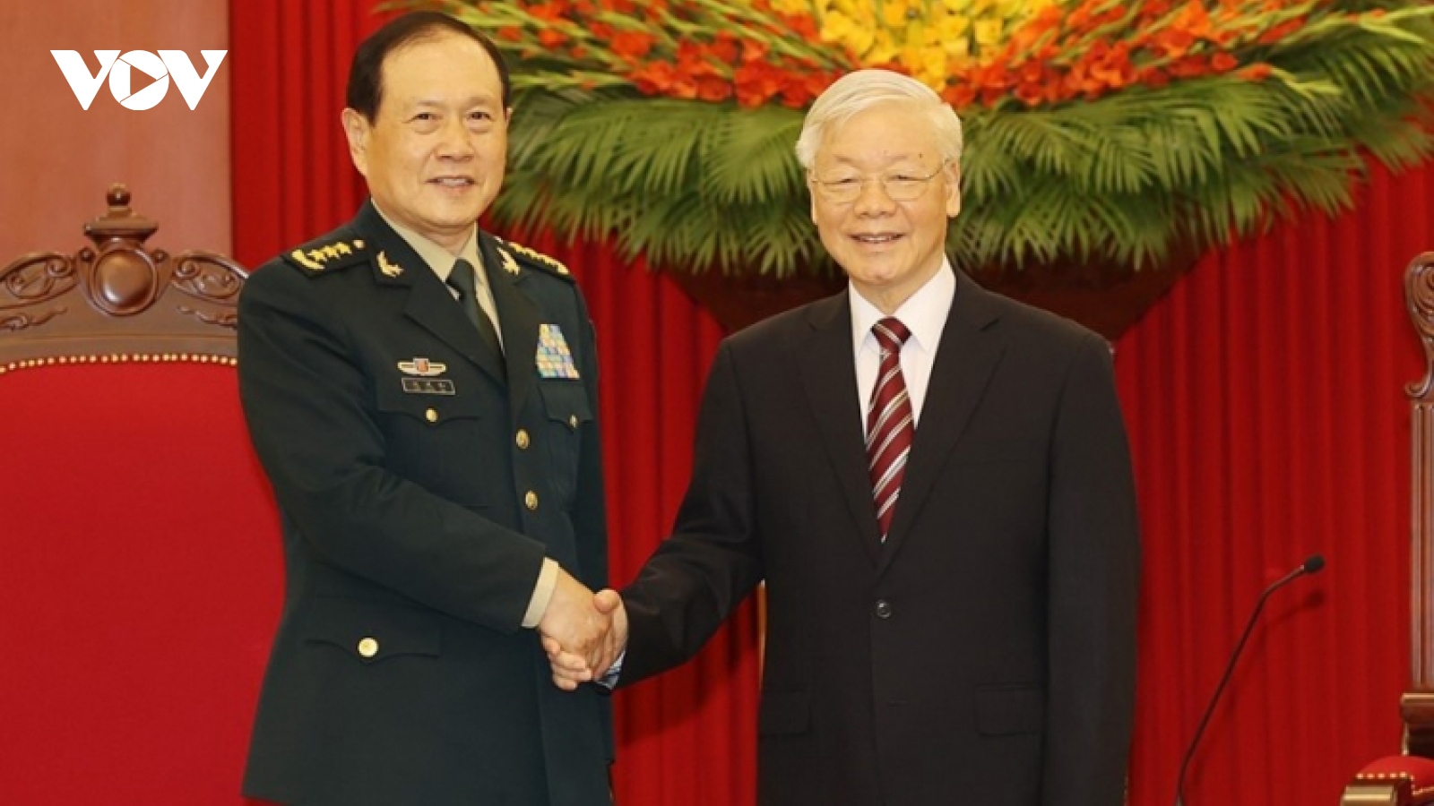 Party leader welcomes Chinese Defence Minister